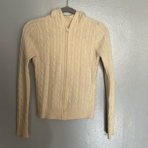 Cashmere Cable Knit Hoodie